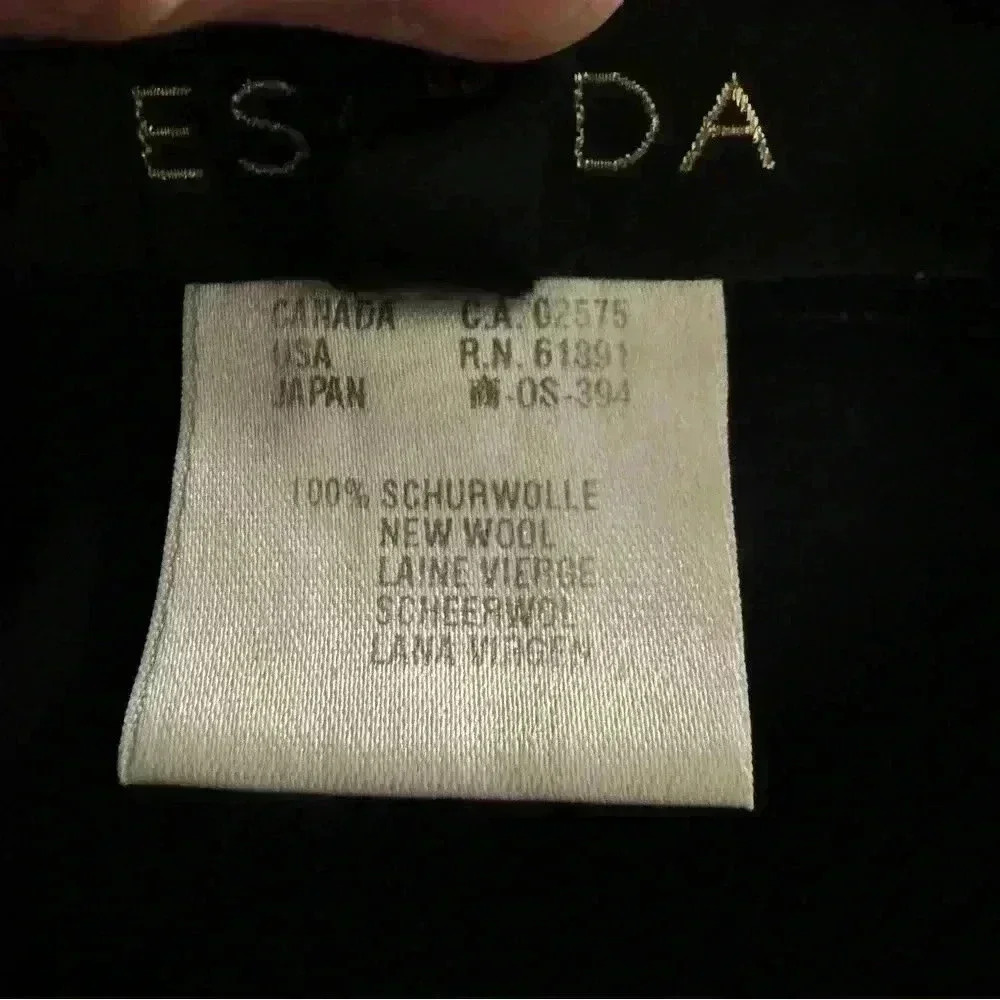RARE Escada ELEMENTS Women’s Black PURE NEW Wool Wide Leg Pants | DE 38 or US 8 - Picture 9 of 13